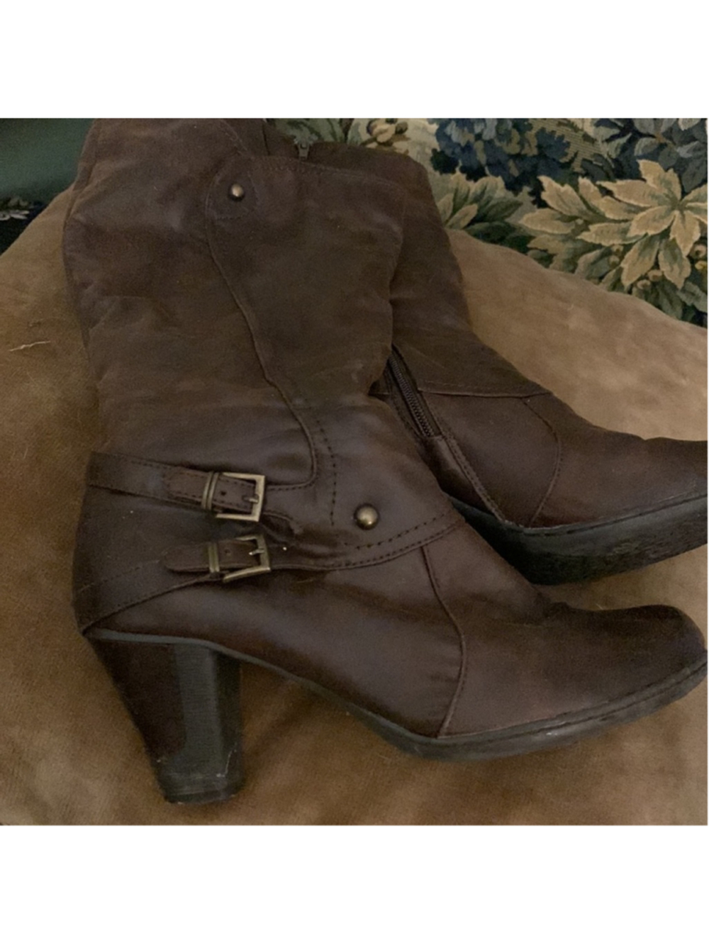 Brown Roberto vianni heeled boots size 10m - Picture 2 of 8